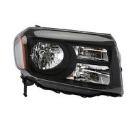 YTJLF Headlamp Assembly For Pilot 2012 2013 2014 2015 Chrome Housing Headlight No Bulb Lamps Halogen Style Accessories Car Headlights Headlamp(Right)