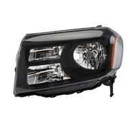 YTJLF Headlamp Assembly For Pilot 2012 2013 2014 2015 Chrome Housing Headlight No Bulb Lamps Halogen Style Accessories Car Headlights Headlamp(Left)