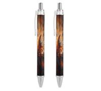 YTLKGFP Custom Abstract Phoenix Ballpoint Pen Personalized Pens Retractable Pens DIY Photo Pen Smooth Black Ink Writing Suitable for Business Office School Graduation Gifts 2 PCS