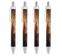 YTLKGFP Custom Abstract Phoenix Ballpoint Pen Personalized Pens Retractable Pens DIY Photo Pen Smooth Black Ink Writing Suitable for Business Office School Graduation Gifts 4 PCS