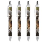 YTLKGFP Custom Monkey Lemur Cute Ballpoint Pen Personalized Pens Retractable Pens DIY Photo Pen Smooth Black Ink Writing Suitable for Business Office School Graduation Gifts 4 PCS