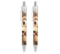YTLKGFP Custom The Silent Monkey Ballpoint Pen Personalized Pens Retractable Pens DIY Photo Pen Smooth Black Ink Writing Suitable for Business Office School Graduation Gifts 2 PCS