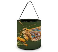 YTLKGFP Halloween Baskets Beautiful Moth Wings Printed Candy Bucket Halloween Trick Or Treat Bag Portable Candy Bag Goodie Bags for Party Favor, Beautiful Moth Wings, 7.9 X 8.3 inch