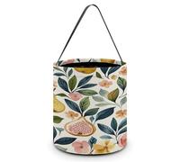 YTLKGFP Halloween Baskets Figs And Pears Printed Candy Bucket Halloween Trick Or Treat Bag Portable Candy Bag Goodie Bags for Party Favor, Figs and Pears, 7.9 X 8.3 inch