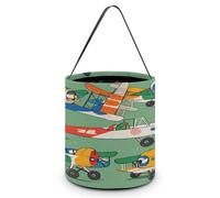 YTLKGFP Halloween Baskets Many Cartoon Small Airplanes Printed Candy Bucket Halloween Trick Or Treat Bag Portable Candy Bag Goodie Bags for Party Favor, Many Cartoon Small Airplanes, 7.9 X 8.3 inch