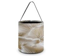 YTLKGFP Halloween Baskets White Oyster Mushrooms Printed Candy Bucket Halloween Trick Or Treat Bag Portable Candy Bag Goodie Bags for Party Favor, White Oyster Mushrooms, 7.9 X 8.3 inch