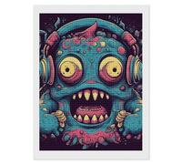 YTLKGFP Music Monster Diamond Painting Kits for Adults 5D Full Drill Square Diamond Art Kit DIY Gem Crystal Art Painting Diamonds Dots Painting Home Wall Decor for Beginners 12"x16"