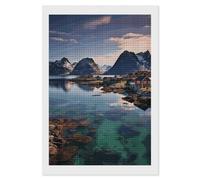 YTLKGFP Norway Islands Diamond Painting Kits for Adults 5D Full Drill Square Diamond Art Kit DIY Gem Crystal Art Painting Diamonds Dots Painting Home Wall Decor for Beginners 8"x12"