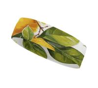 YTLKGFP Sweat Headbands Fruits Lemon Printed Workout Headbands Sports Headband Elastic Soft Fashion Headband Absorb for Yoga Working Out Travel