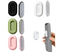 YTLSDHF 4 Pack Magnetic Remote Control Holder Wall Mounted, TV Remote Holder, Strong Adhesive for TV Air Conditioner Remotes, Wall Storage Organizer in Black White Pink Green