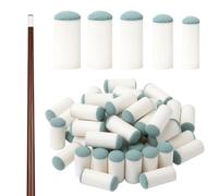 YTLSDHF 50 Pcs Pool Cue Tips, 9/10/11/12/13mm Slip on Pool Stick Tips, Replacement Set with 5 Sizes, Durable Pool Cue Accessories for Game Performance, Compatible with Most Pool Cues