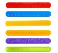 YTLSDHF 6 Pack Colorful Slap Bands for Stress Relief, Fidget Bracelet, Sensory Toys for Autism Snap Bands for Adults, Sensory Mats for Focus and Relaxation, travel toys airplane essentials