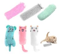 YTLSDHF 6-Piece Catnip Toys for Cats, Long Fur Plush Pillow with Expressive Cat Faces, Soft and Cuddly Nip Toys for Indoor Cat Adult, Fun and Interactive Cats Nips for Playtime