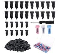 YTLSDHF Tyre Repair Screws, 100-Piece Puncture Repair Kit with 3 Sizes, Essential Vehicle Maintenance Tool for Roadside Emergencies, Complete Set with 30 Large 30 Medium 40 Small Screwdrivers