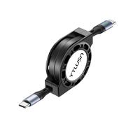 YTLUSN 100W USB C to USB C Cable, Retractable USB C Charger Cable Fast Charging & Data Sync with LED for iPhone 16/15 Pro/Plus/Pro Max iPad MacBook