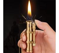 YTMY Men's Retro Kerosene Lighter Vintage Brass Lighter Gift