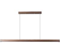 YTNBGRF LED Walnut Pendant Light, Linear Hanging Lamp, 3-color Dimming Long Strip Chandelier Vintage Pendant Lights, Kitchen Island Lighting Fixture，Office Suspended Lamps Pool Table Lights(120cm)