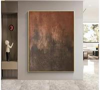 ytonghao Wabi-Sabi Abstract Wall Art Brown Minimalist Painting Brown Wall Art Brown Painting Brown Black Canvas Painting Prints 27.5"x39.4"(70x100cm) No frame