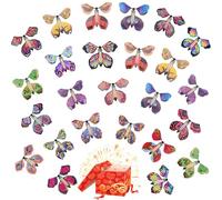YTOOK 25Pcs Magic Flying Butterfly, Wind Up Flying Butterfly Surprise Box, Magic Fairy Flying Toy for Book Greeting Card Wedding Birthday Party Surprise