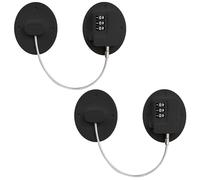 YTOOK 2Pcs Round Digital Password Refrigerator Lock, Child Safety Window Locks Cabinet Locks, Adhesive Safety Kids Lock Suitable Freezer Door File Drawer Cabinet Cupboard Windows (Black)