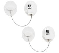 YTOOK 2Pcs Round Digital Password Refrigerator Lock, Child Safety Window Locks Cabinet Locks, Adhesive Safety Kids Lock Suitable Freezer Door File Drawer Cabinet Cupboard Windows (White)