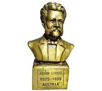 YTOOZ Character Commemorative Statue, Musician Sculpture World Celebrity Decoration Johann Strauss Jr. Replica Brass Collection Souvenir Gift