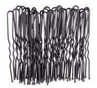 ytoptrendz® 40 PCS 5.5cm 2.1 in Long Hair Grips U Shaped Hair Pins Plain Wavy Kirby Hair Grips For Girls Women Hair Styling (Black, Medium)