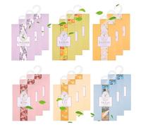 YTPAFK 18Pcs Wardrobe Freshener Set, 6 Different Fragrances (Lemon, Jasmine, Lavender, Rose, Ocean, Lily), Potpourri Sachet, Drawer & Closet Freshener