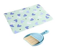 YTPAFK Guinea Pig Cage Liner 3-Piece Set with Cleaning Tools, Washable and Absorbent Bedding for Small Animals, 70x90cm cage liner, Broom and Dustpan for Guinea Pigs, Rabbits, Hamsters, Chinchillas