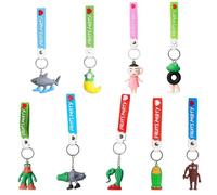 YTPAFK Italian Brainrot Toys, 9-Piece Shan Hai Jing Keychain Set with Leather Rope, Unique Animal Figurines for Collectors, Decorative Keychain Accessories for Bags and Wallets