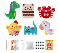 YTPAFK Kids Sewing Kit, My First Sewing Kit for Girls Age 6+, Cute Animal Felt Sewing for Kids Sew DIY Felt Craft Kits Birthday Gift, Kids Educational Sewing Toys for Beginner Children Learn to Sew