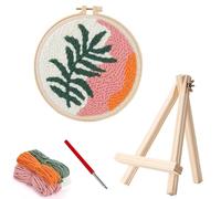 YTPAFK Punch Needle Kits for Adults Beginners - Complete Punch Needle Embroidery Kit with Hoop, Threads & Tools | Handcraft DIY Starter Set for Home Decor | Step-by-Step Guide for Kids & Craft Lovers