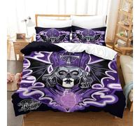YTPONBCSTUG 3D Printed Rock Band Ghost Duvet Cover with Pillowcases Rock Band Bedding Set with Zipper Closure Soft Microfiber Quilt Cover Set Double(200x200cm)