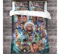 YTPONBCSTUG BOXING Print Duvet Cover Set 3D Boxing Printed Comforter Cover Teens Boxing Pattern Bedding Set Lovely Bedroom Decor 3Pcs Bedspread
