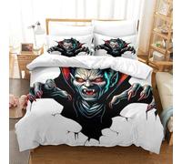 YTPONBCSTUG Dracula 3D Duvet Cover And Pillowcases,Printed Quilted Bedding Set for Bed Room - Super Breathable Hypoallergenic Full Bed Cover Set