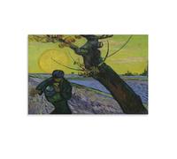 YTPONBCSTUG Famous Oil Paintings Wall Art Canvas Painting Poster HD Print Landscape The Sower (June 1888-1888) Picture Home Office Decor Living Room Bedroom Decorations Ready To Hang