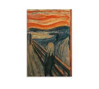 YTPONBCSTUG famous paintings Wall Art Canvas Painting Poster HD Print famous paintings The Scream Picture Home Office Decor Living Room Bedroom Decorations Ready To Hang 08x12inch(20x30cm)