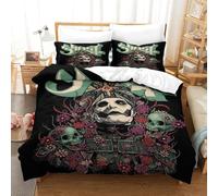 YTPONBCSTUG Ghost Duvet Cover 3D Rock Band Printed Bedding Set 3Pcs Microfiber Rock Band Quilt Cover with Zipper Closure Double(200x200cm)