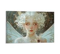 YTPONBCSTUG Greek Goddess Canvas Prints Pink Rose Wall Art Canvas Wall Decor Classic Artwork with Wooden Frame for Bathroom Home Decor 12x18inch(30x45cm)