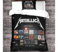 YTPONBCSTUG metallic 3D Heavy Metal Print Duvet Cover Set Heavy Metal Bedding Sets with Hidden Zipper Closure,Microfiber Polyester Comforter Quilt Cover For Teen Boys 3PCs