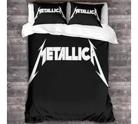 YTPONBCSTUG metallic Bedding Heavy Metal Duvet Cover 3D Heavy Metal Print Bedding Comforter Cover for Teens Microfiber 3-Piece Quilt Cover Decorated Double(200x200cm)
