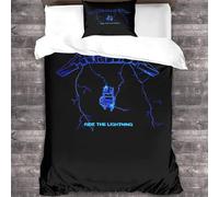 YTPONBCSTUG metallic Bedding Set Heavy Metal Quilt Cover Heavy Metal Theme Duvet Cover Microfiber Breathable Comforter Cover Single(135x200cm)