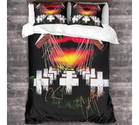 YTPONBCSTUG metallic Duvet Cover 3D Heavy Metal Printed Bedding Quilt Heavy Metal Duvet Cover with Zipper Closure Soft Microfiber Double(200x200cm)