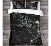 YTPONBCSTUG metallic Duvet Cover Heavy Metal Bedding Set 3D Heavy Metal Soft Comforter Quilt Cover Microfiber 3 Piece Bedding Set Room Decor Double(200x200cm)
