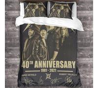 YTPONBCSTUG metallic Duvet Cover Heavy Metal Bedding Set Comforter Cover Heavy Metal Pattern Bedspread Cover Room Decor Double(200x200cm)