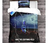 YTPONBCSTUG metallic Duvet Cover Set, 3D Heavy Metal Printing Themed Bedding Set,Soft Microfiber Heavy Metal Bedding Set for Teenager 3 Pieces, for Home Decoration