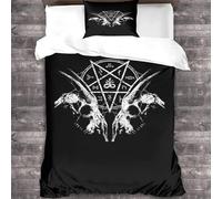 YTPONBCSTUG Pentagrams Satan Duvet Cover Baphomet Symbols Theme Comforter Cover 3D Baphomet Symbols Pattern Bedding Set For Kids Gift,Quilt Cover Ultra Soft Room Decor Bedclothes