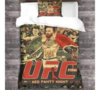 YTPONBCSTUG UFC Duvet Cover 3D Boxing Printed Bedding Quilt Boxing Duvet Cover with Zipper Closure Soft Microfiber Single(135x200cm)