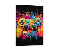 YTPONBCSTUG Video Game Controller Canvas Wall Art Painting-Modern Bathroom Kitchen Living Room Decor Pictures And Prints Ready To Hang Artwork for Home Office 08x12inch(20x30cm)