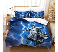 YTPONBCSTUG Zeus Duvet Cover Greek Mythology Theme Comforter Cover 3D Greek Mythology Pattern Bedding Set For Kids Gift,Quilt Cover Ultra Soft Room Decor Bedclothes